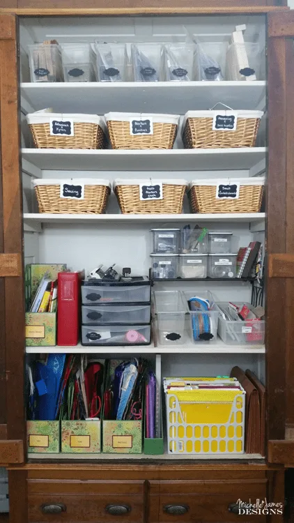 Take a look at how I am organizing craft supplies in my craft room. Now everything has a place and is easy to find when I need it.