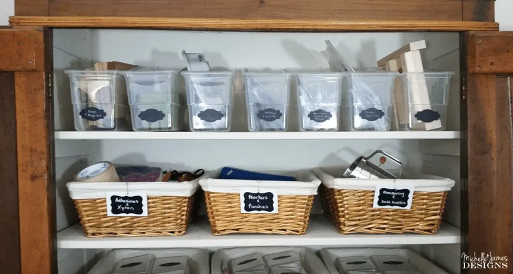 Take a look at how I am organizing craft supplies in my craft room. Now everything has a place and is easy to find when I need it.