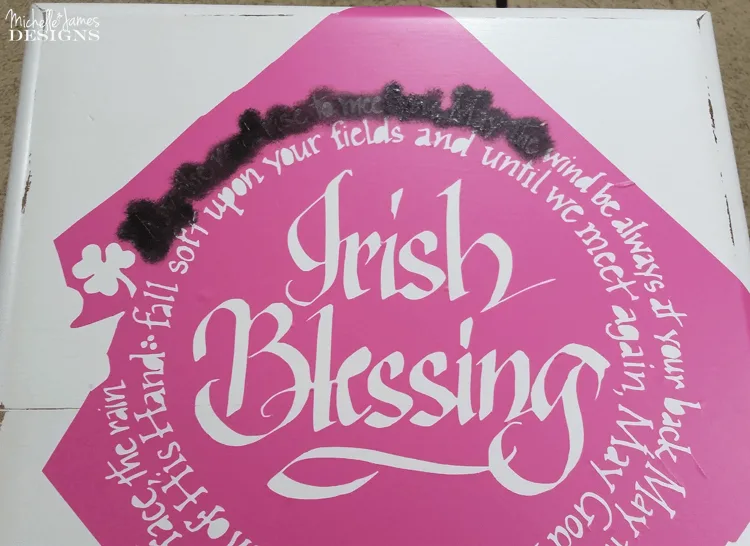 I created a DIY Silhouette Stencil using my Cameo machine for this Irish Blessing Table Top. It turned out great but was almost a disaster! www.michellejdesigns.com