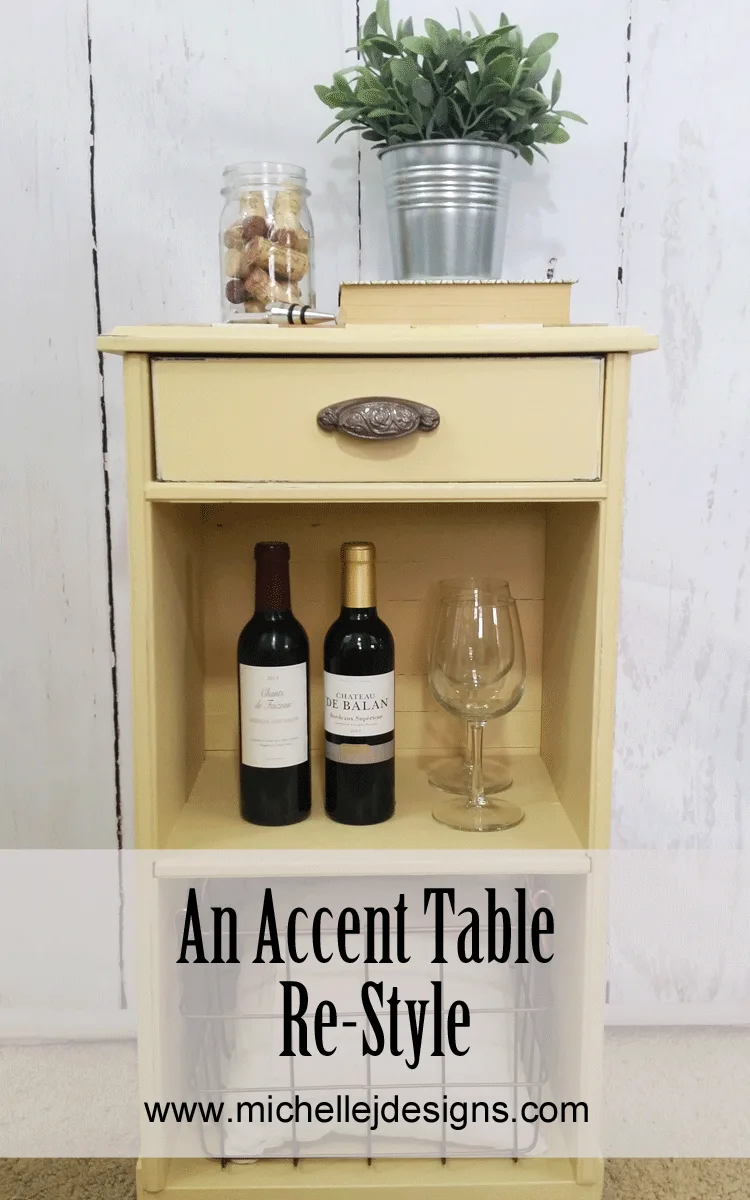 This little rickety accent table was transformed and re-styled using pieces of free tile samples.