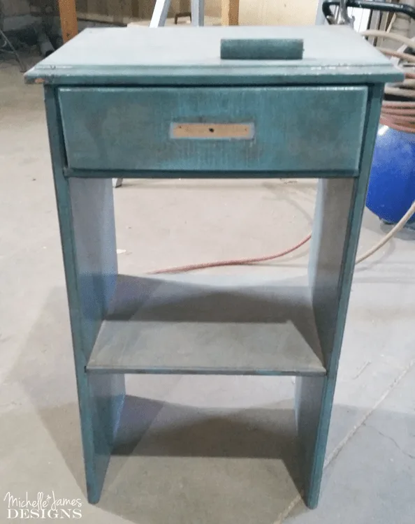 This little rickety accent table was transformed and re-styled using pieces of free tile samples. 