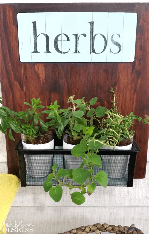 I have always wanted an herb garden. I am not sure it will grow in my light but I am going to try. This upcycled, small herb garden is perfect. www.michellejdesigns.com