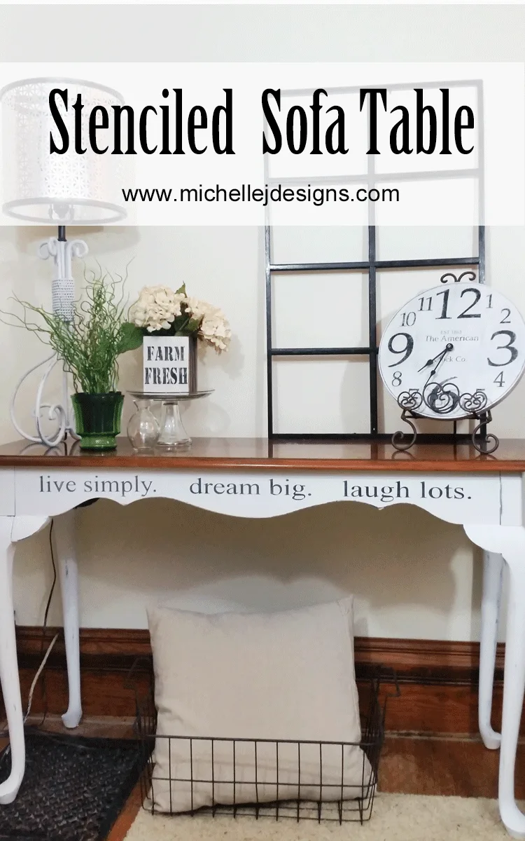 Creating your own stencils and using them to update your furniture is a budget friendly way to create a whole new look you will love! www.michellejdesigns.com