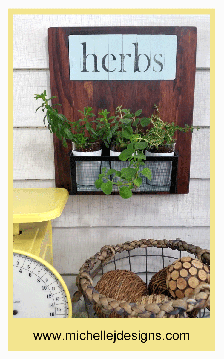 I have always wanted an herb garden. I am not sure it will grow in my light but I am going to try. This upcycled, small herb garden is perfect. www.michellejdesigns.com