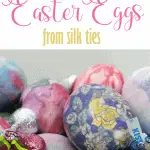 Pretty dyed Easter eggs using silk ties!