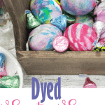 Pretty dyed Easter eggs using silk ties!