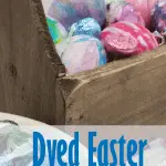 Pretty dyed Easter eggs using silk ties!