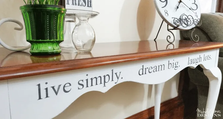 Creating your own stencils and using them to update your furniture is a budget friendly way to create a whole new look you will love! www.michellejdesigns.com