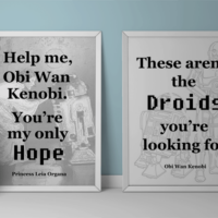 It is the 40th anniversary of Star Wars A New Hope. I created some Star Wars Printables that can be displayed in your home with pride! www.michellejdesigns.com