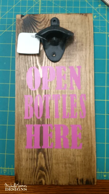 This bottle opener tutorial is really easy and will only take a day to complete! www.michellejdesigns.com