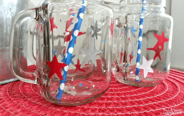 Jazz up some dollar store drink ware into the perfect patriotic glasses using Sharpie markers! www.michellejdesigns.com