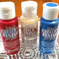 You can add stunning color using chalk paint for glass. #michellejdesigns #chalkyfinishforglass #glasschalkpaint #addcolor