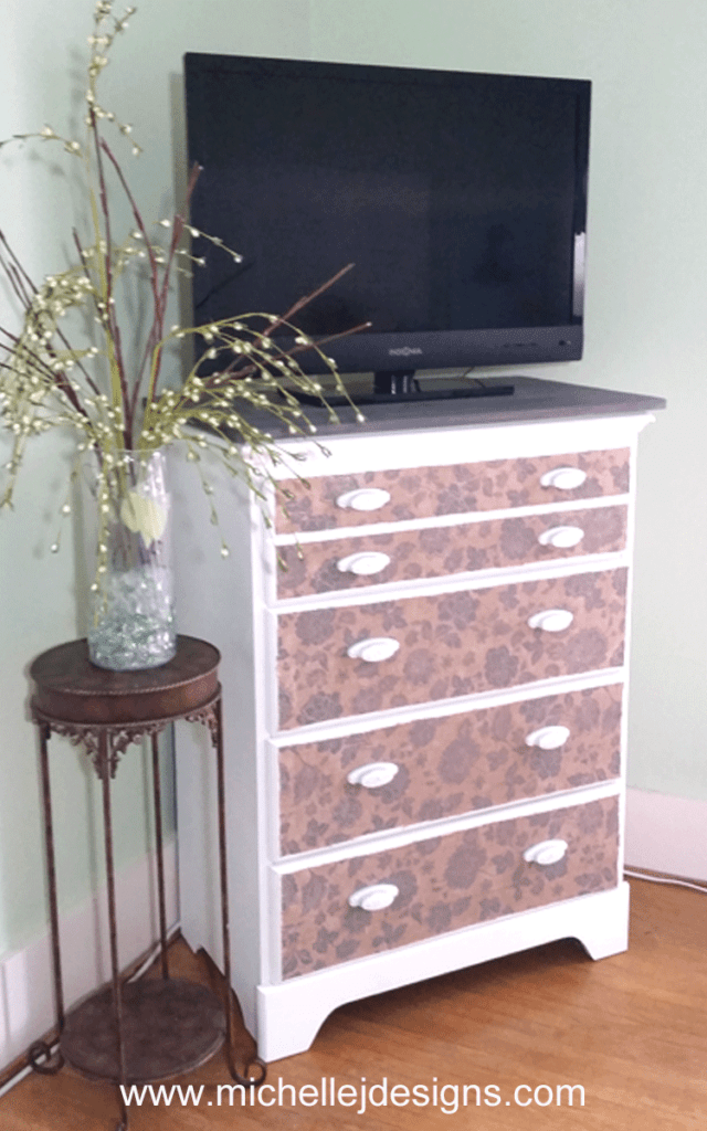 Mod Podge DIY Dresser Update From Boring to Burlap!