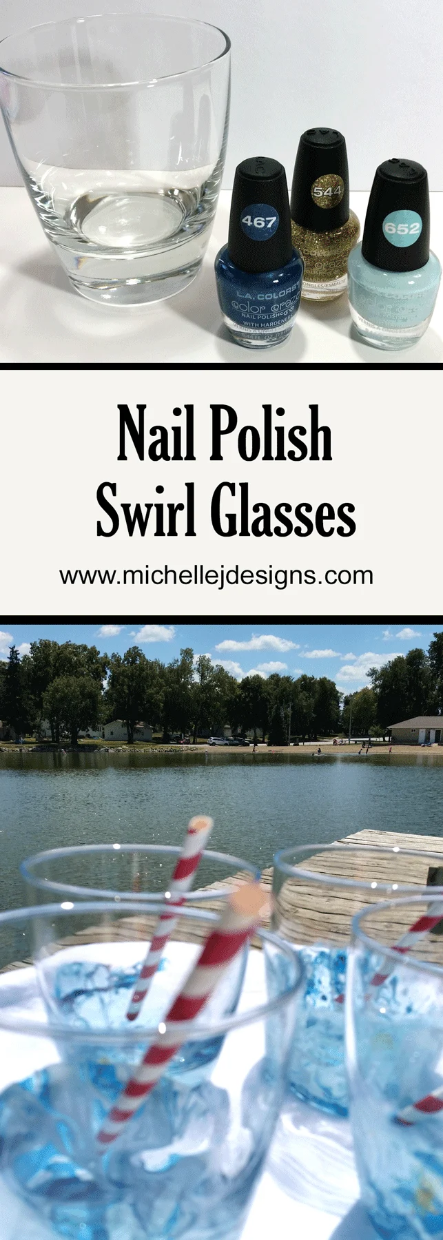 I love to try fun things and these nail polish swirl glasses were a lot of fun and so easy to make! - www.michellejdesigns.com