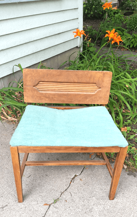 A DIY vanity chair makeover with some fun paint and Daddy Vans Wax. It turned out so nice!
