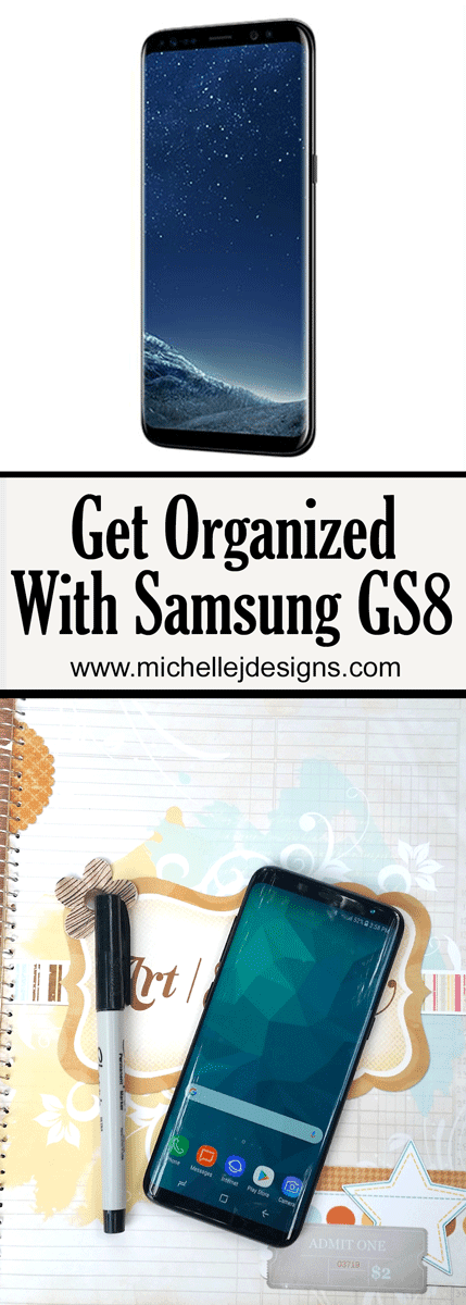 #ad I love my new Samsung Galaxy GS8 phone. It is perfect for staying organized and connected at all times and gets me through my busy life without losing my mind! #SamsungUnlocked - www.michelledesigns.com
