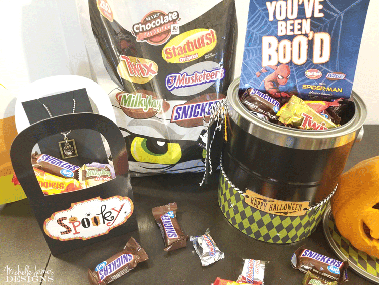 Make someone's Halloween special and BOO It Forward with a fun bucket full of surprises! - www.michelledjdesigns.com