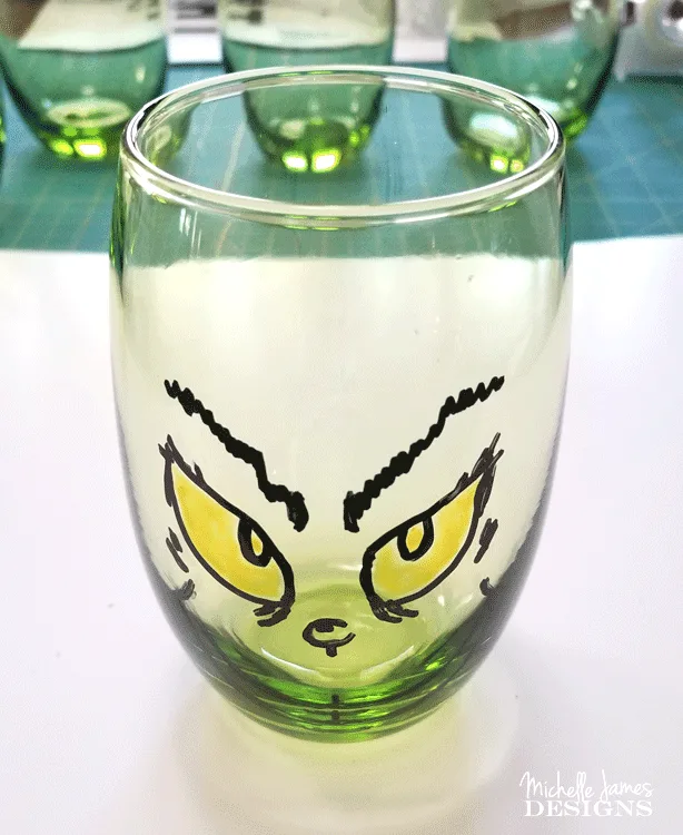 Create some fun Grinch glasses then use them for easy Grinch Gifts for neighbors, friends, or family!