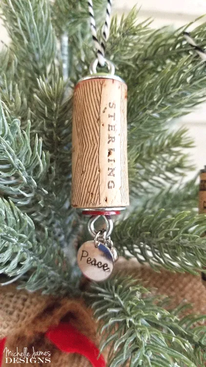 These DIY Wine Cork Ornaments are easy to make and so festive!