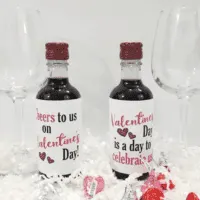 Print these on sticker paper, cut them out and apply them to the wine bottles. These are easy as can be and look great! www.michellejdesigns.com