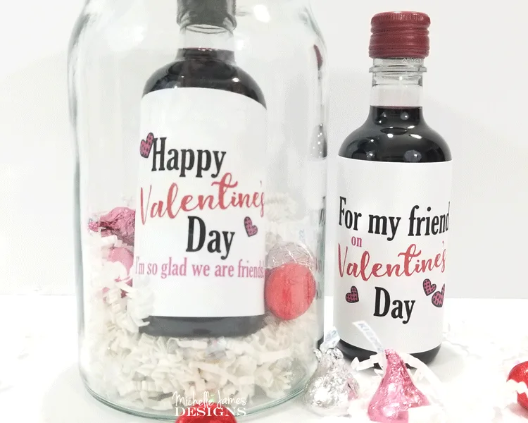 Valen-Wine, Valentines Day Bottle Gift Tags