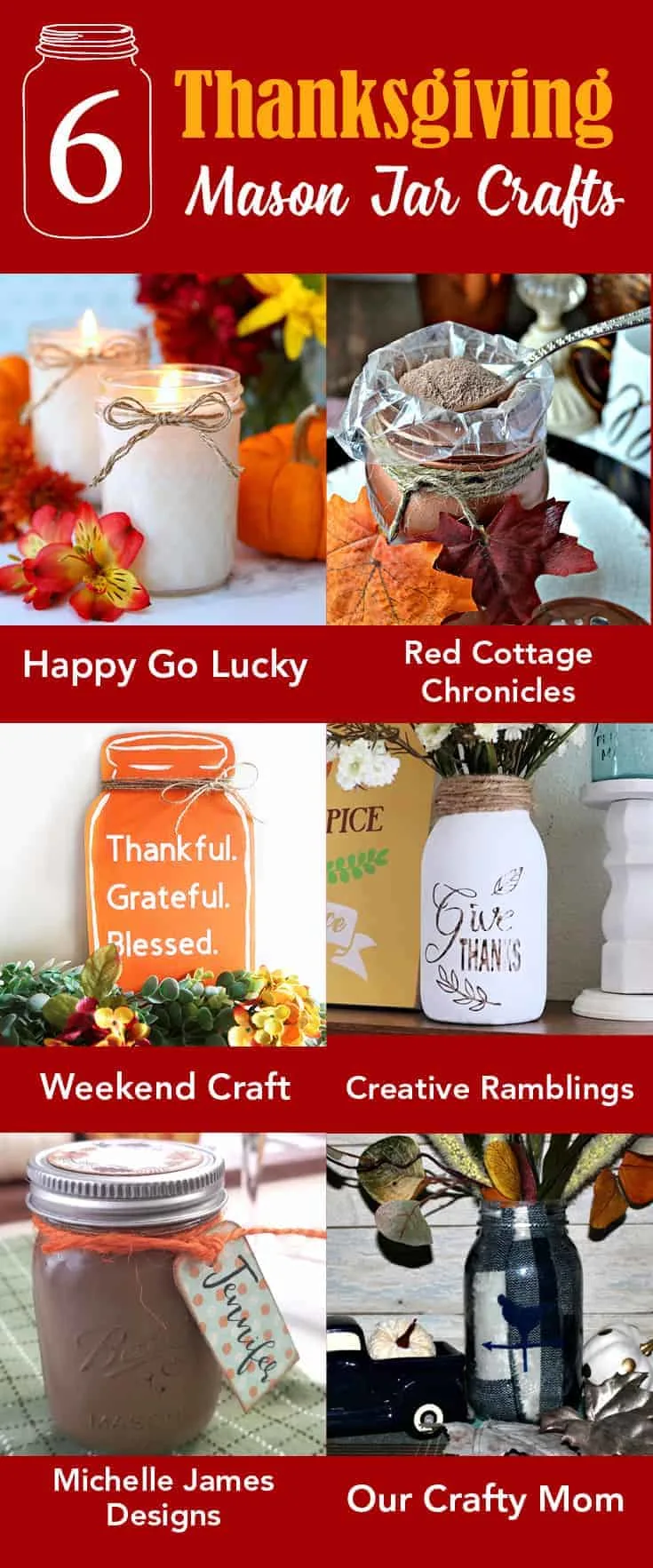 These are the perfect mini mason jar party favors. I made them for our Thanksgiving dinner but they would be fun at any special occasion. - www.michellejdesigns.com #michellejdesigns #partyfavors #masonjars #masonjargifts