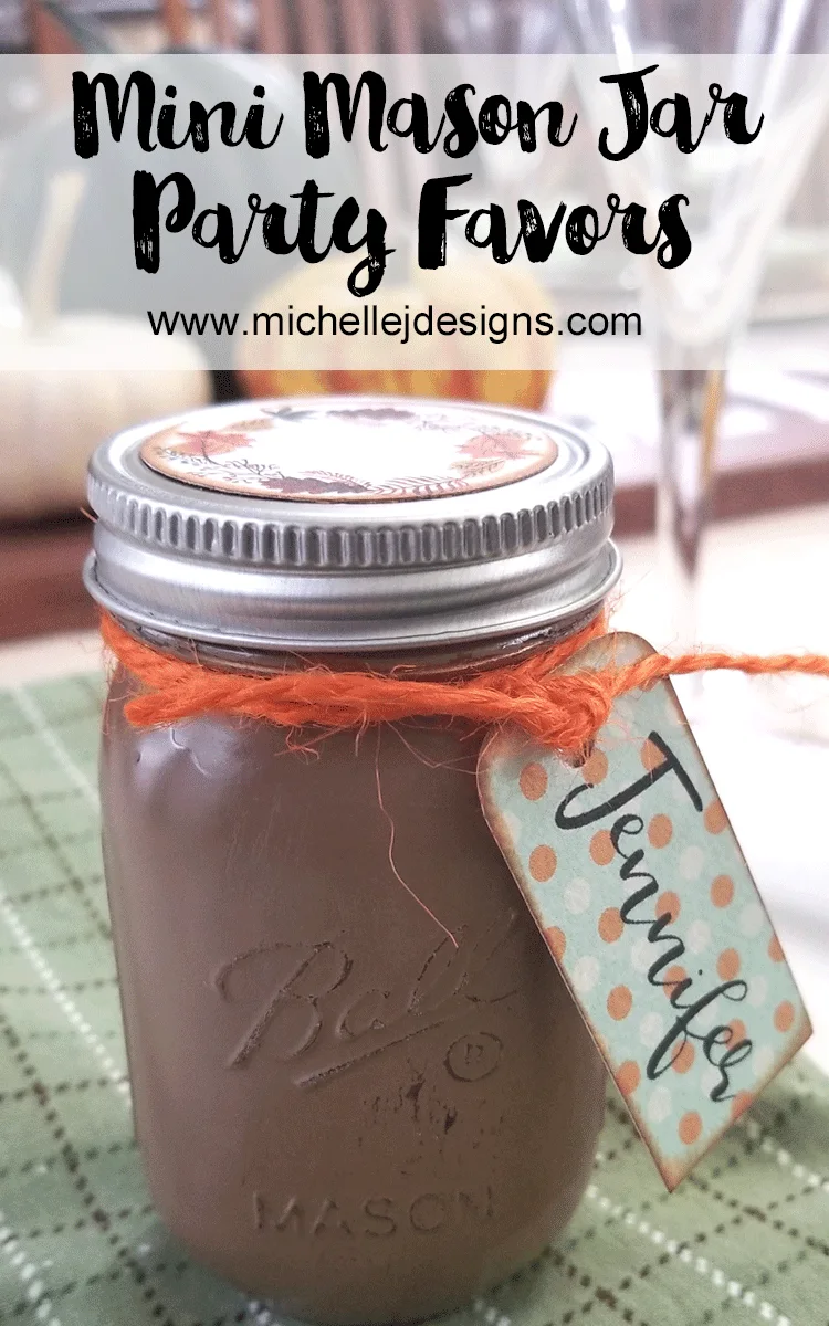 Give take home party gifts with these cute Thanksgiving candy jars