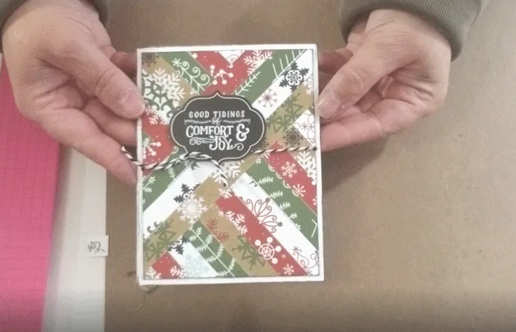 Paper Strips Plaid - Christmas In The Neighborhood card, Part One