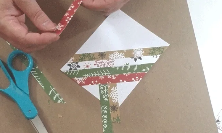 Create A Paper Strips Christmas Card - Michelle James Designs