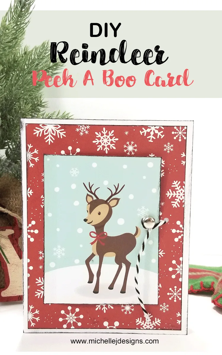 People love to receive handmade cards. In this post I am showing how to create an easy Christmas Reindeer card that opens to a fun surprise! www.michellejdesigns.com #michellejdesigns #handmadecards #echopark