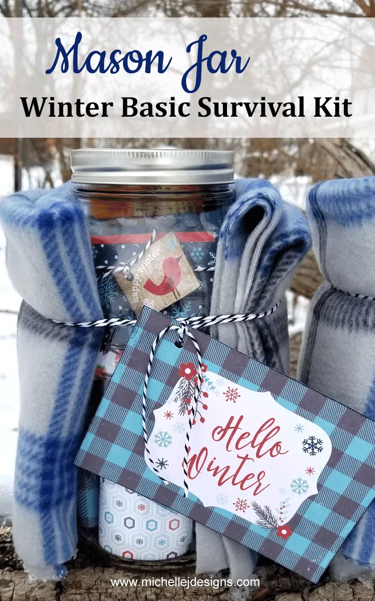 Mason Jar Winter Basic Survival Kit - Michelle James Designs