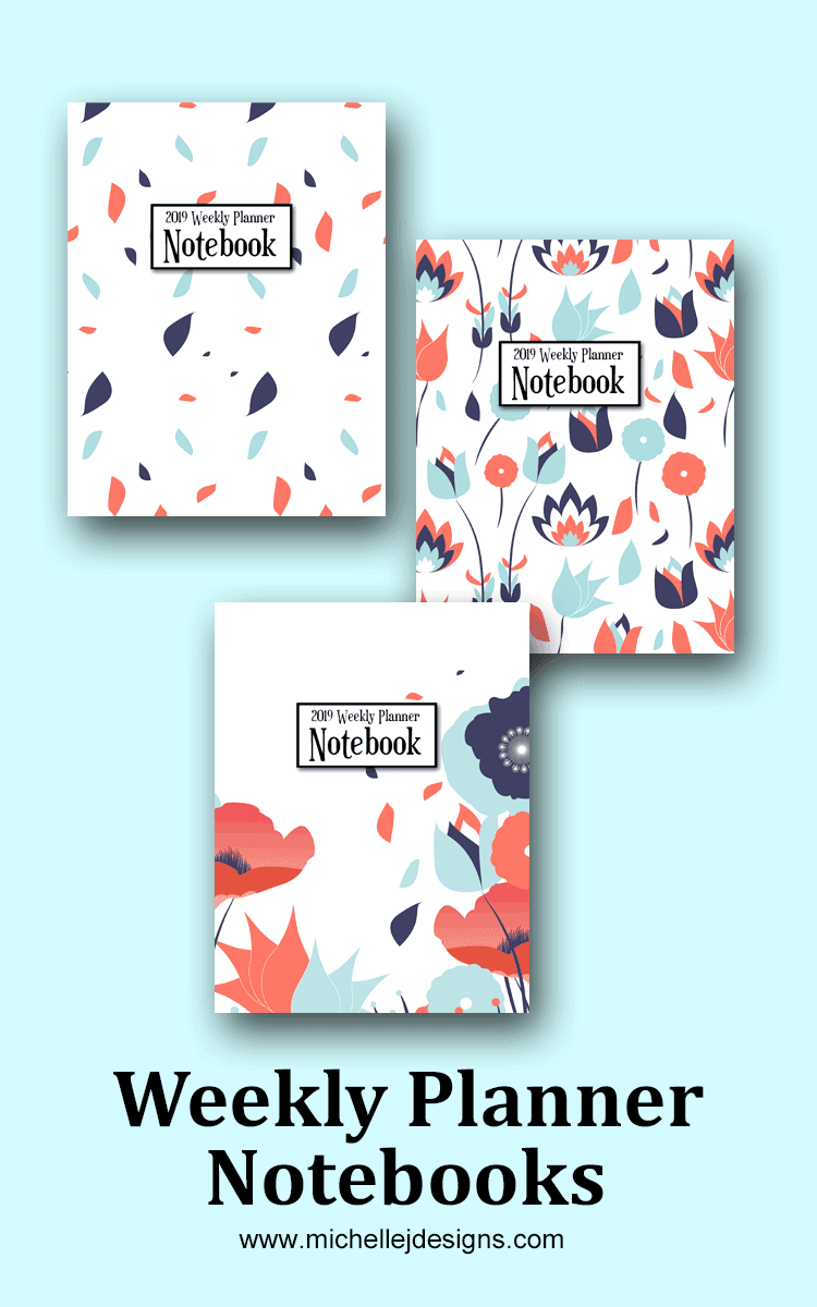 Get organized in the new year with a weekly planner notebook! There are so many fun designs. These will help organized and stay organized! - www.michellejdesigns.com #michellejdesigns #weeklyplanners #getorganized #organization
