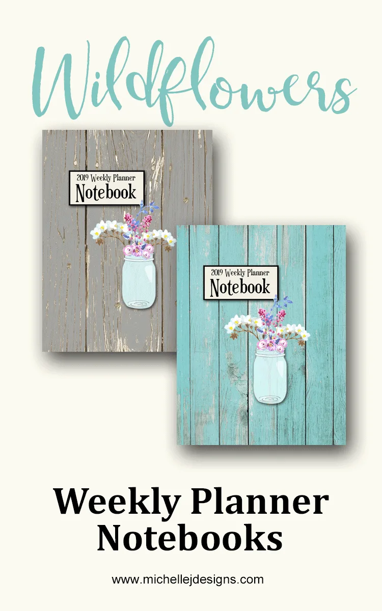 Get organized in the new year with a weekly planner notebook! There are so many fun designs. These will help organized and stay organized! - www.michellejdesigns.com #michellejdesigns #weeklyplanners #getorganized #organization