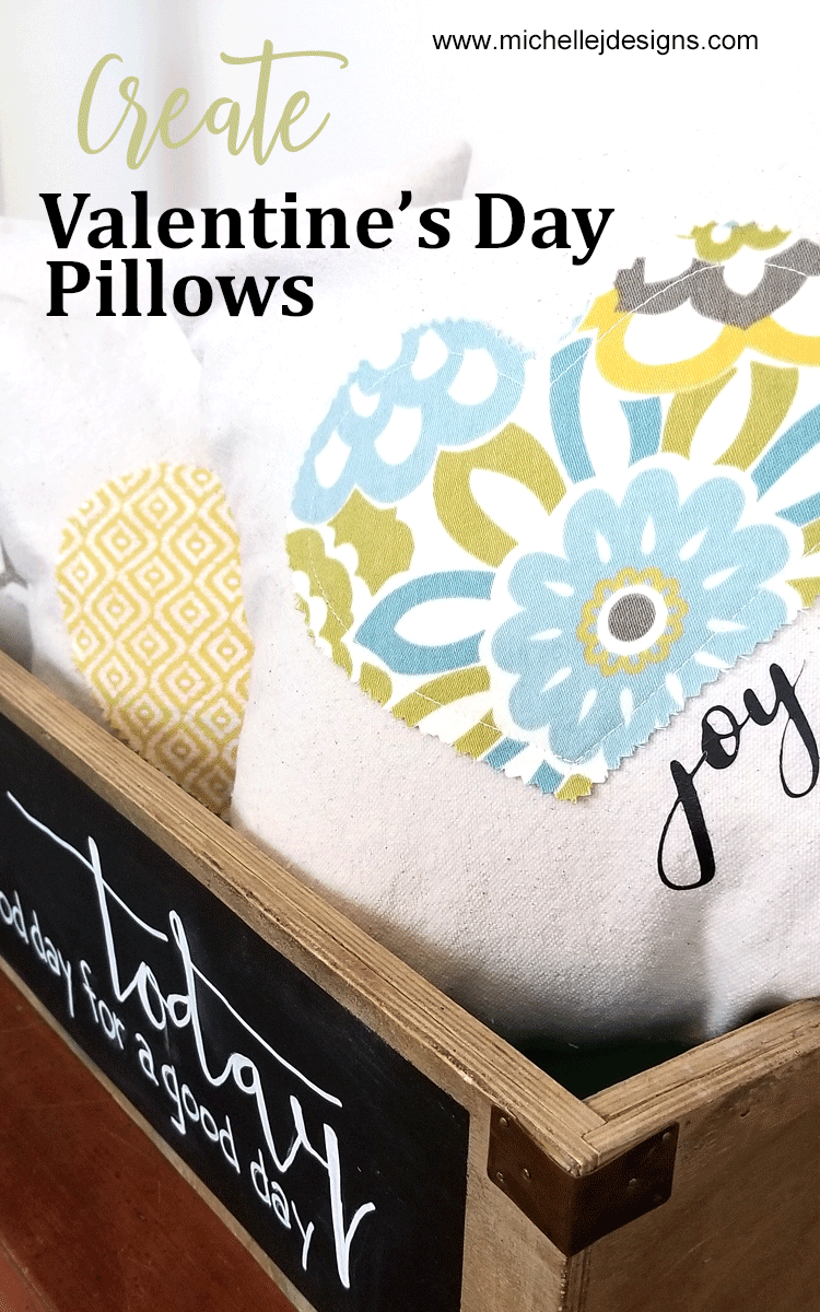 Creating holiday decor is a great idea but it can match your current decor. These Valentine's Day pillows are fun but also match my home. They are easy to make for any holiday! - www.michellejdesigns.com
