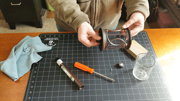 Removing the parts from the Solar Light