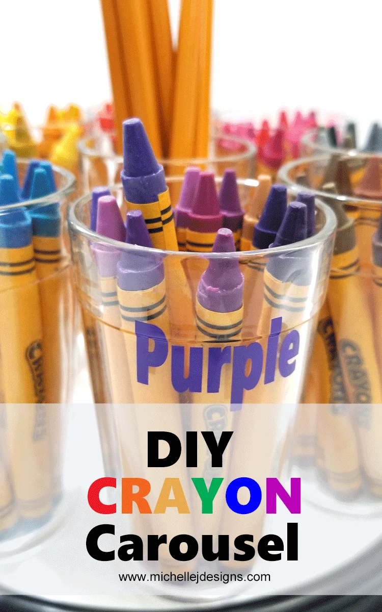 DIY Crayon Holder Carousel And Free Cut File - Michelle James Designs