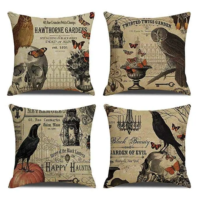 Set of four vintage Halloween Pillow Covers