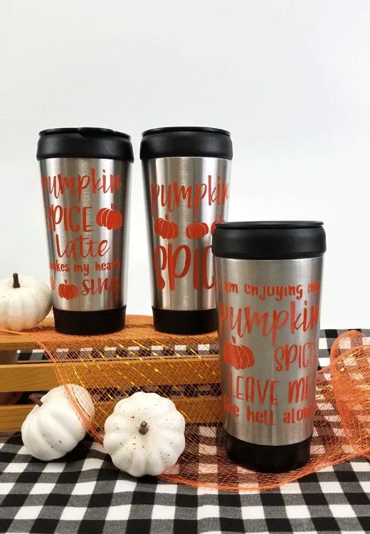 Travel Mug With Lid Fall Travel Mug Cute Travel Mug Pumpkin 