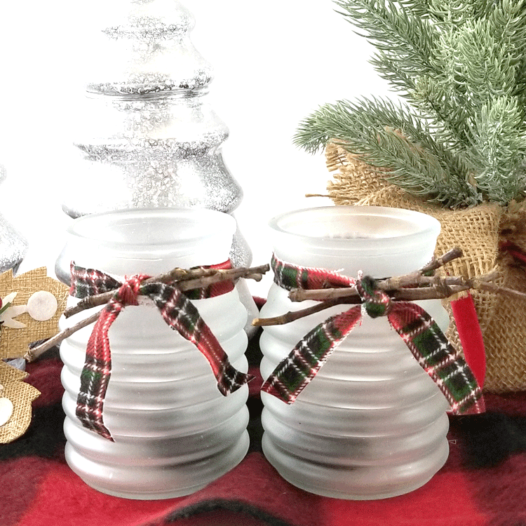 Frosted Glass Tea Light Candle Holders Michelle James Designs