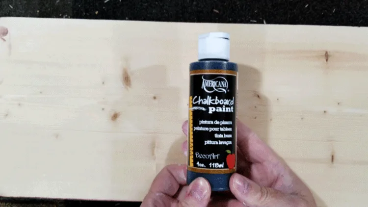 Chalkboard paint for the tops of the wood trays.