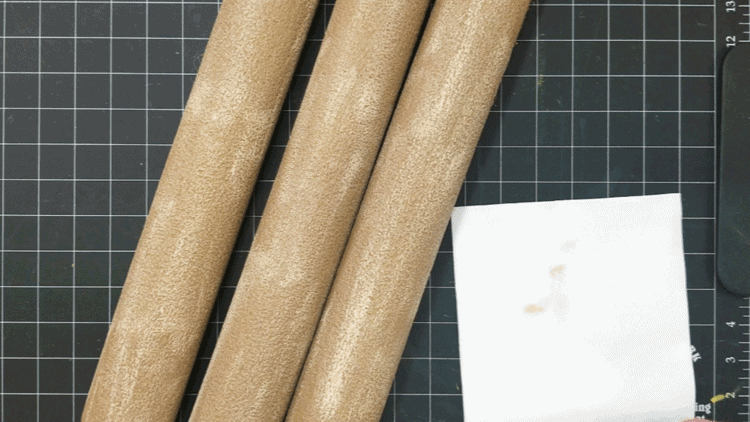 All of the pool noodles with the dry brushing