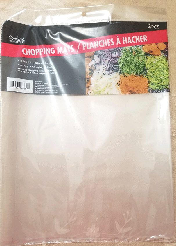 Dollar Tree cutting mats in the package of two.