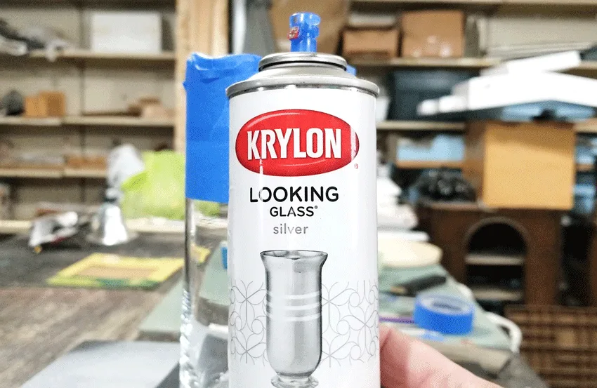 Krylon Looking Glass paint spray can.