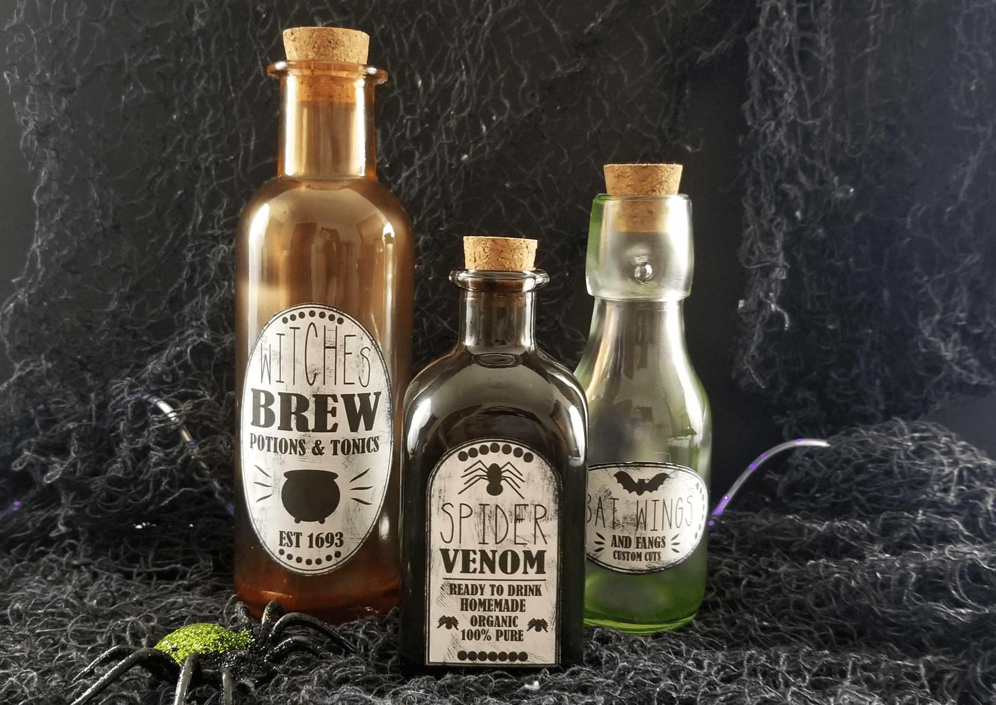 Tinted Glass Bottle Labels Michelle James Designs