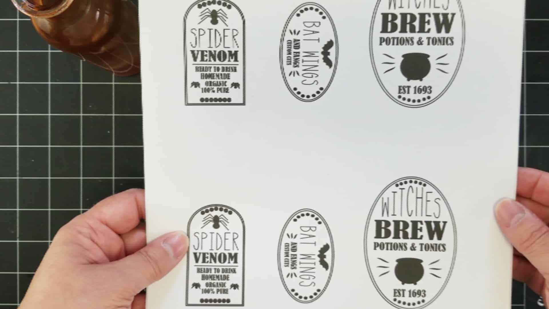 Tinted Glass Bottle Labels Michelle James Designs