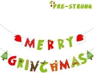 Merry Grinchmas party banner