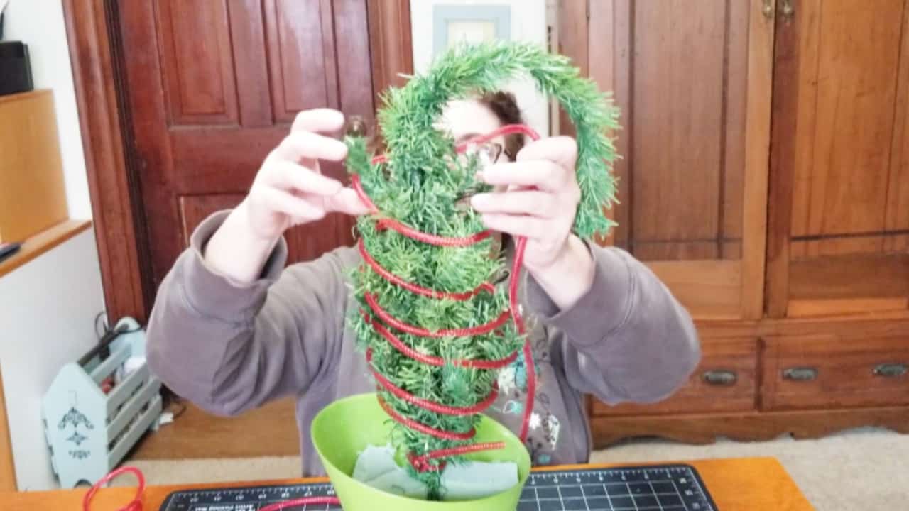 Tabletop Grinch Curved Tree Michelle James Designs