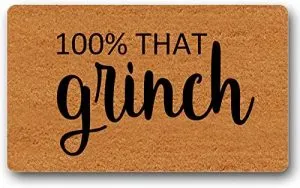 100% That Grinch door mat