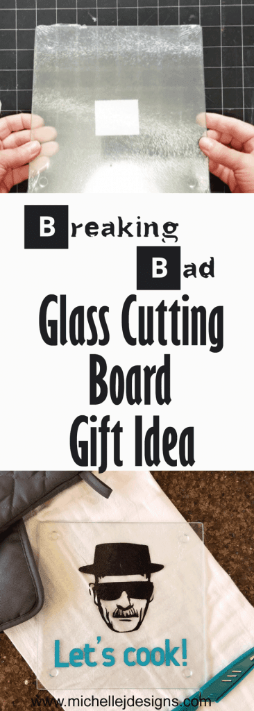 Finished Breaking Bad Glass Cutting Board gift idea.