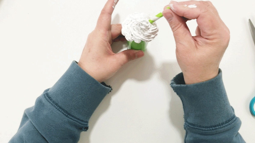 Adding a short paper straw into the spackle before it hardens.